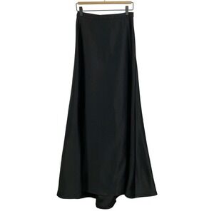 Tadashi Collection Skirt Womens‎ 6 Black Maxi Formal Evening Poly High Waist Zip